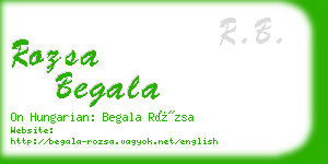 rozsa begala business card